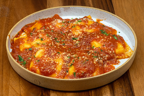 Cheese Ravioli, one of our Barclay-Kingston, Cherry Hill classic Italian food dishes.