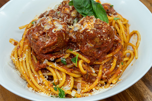 Spaghetti and Meatballs, part of our authentic Italian cuisine near Cherry Hill Mall, New Jersey.