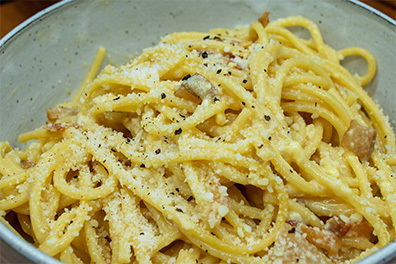 Close up view of our Cacio e Pepe near Cherry Hill, New Jersey.
