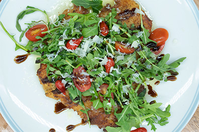 Chicken Milanese prepared at our Barclay-Kingston, Cherry Hill Italian restaurants.