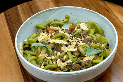 Fresh green pasta served at our pasta restaurants near Woodcrest, Cherry Hill, New Jersey.