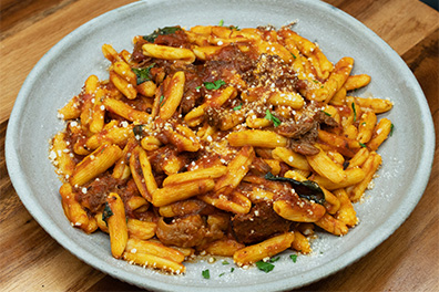 Close up of Pomodoro made for delivery near Magnolia, New Jersey.