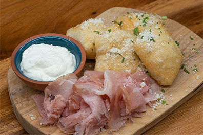 Gnocco Fritto prepared for West Berlin Italian take out.