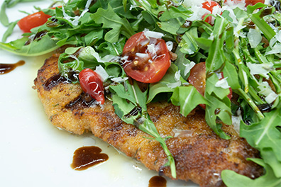 Chicken Milanese prepared for Italian food delivery near Ashland, Cherry Hill, New Jersey.
