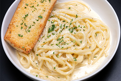 Fettuccine Alfredo crafted for pasta restaurant delivery near Gibbsboro, NJ.