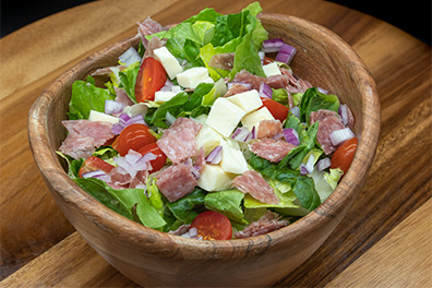 Salad with Italian meats and cheese created for Italian food delivery services near Magnolia, NJ.