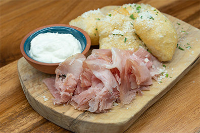 Gnocco Fritto appetizer made for West Berlin Italian food delivery.